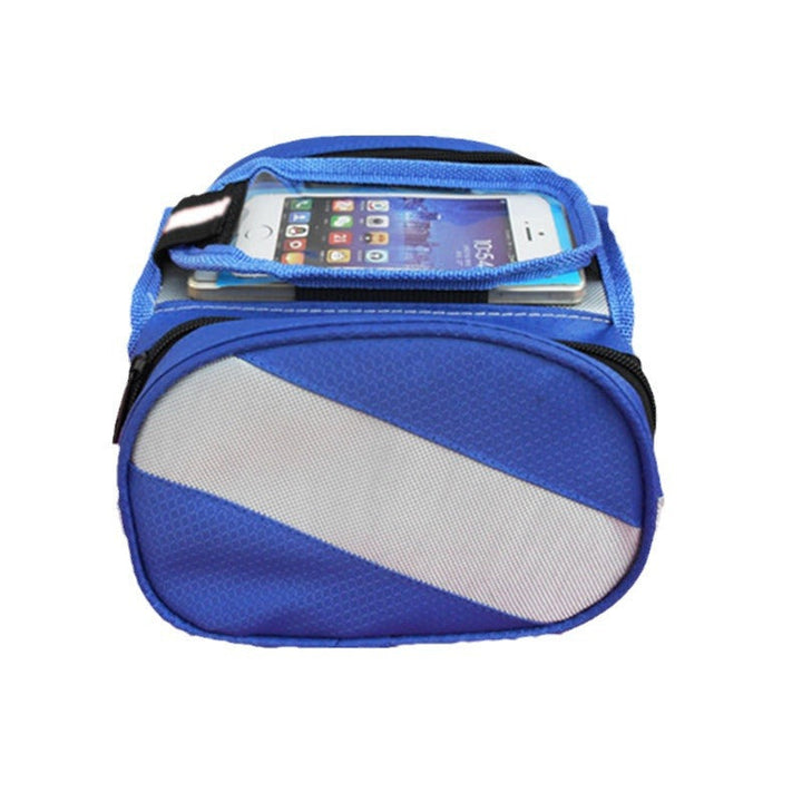 waterproof bicycle handlebar bag with touch-screen phone pocket Stornfield