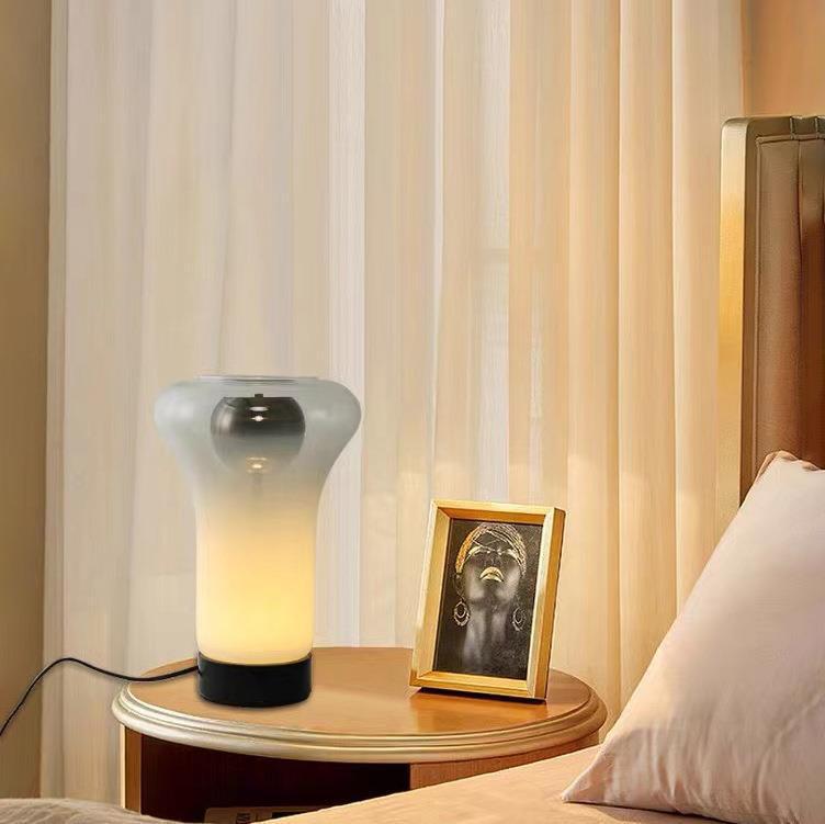Elegant Glass Table Lamp with Unique Design