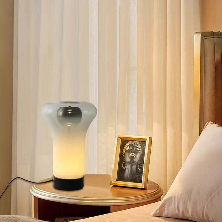 Elegant Glass Table Lamp with Unique Design