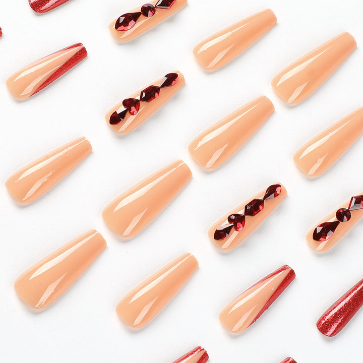 Artfully designed nail extensions with sparkling accents Stornfield