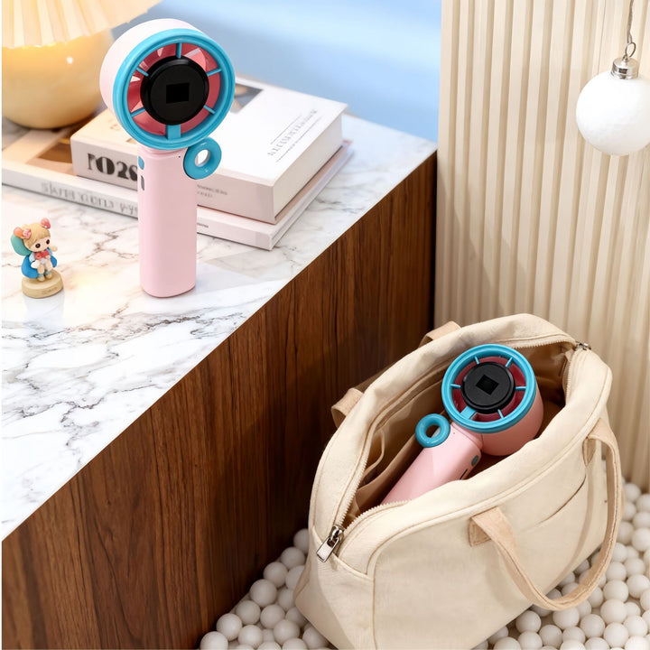Ladies Portable Hand Fan with LCD Digital Display and USB Charging Function Stornfield