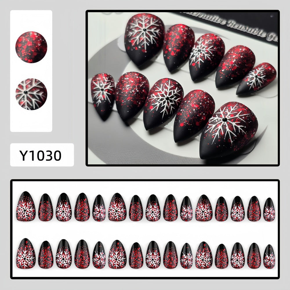 Artificial nails with snowflake design Stornfield