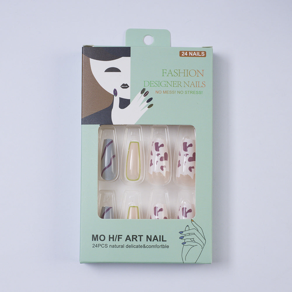 Artificial nails in modern design with geometric patterns Stornfield
