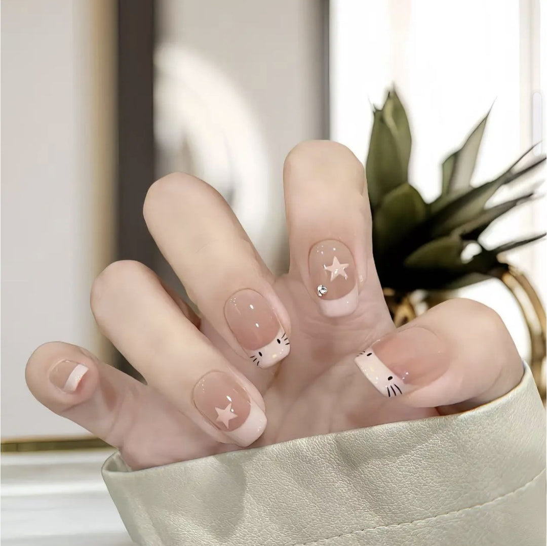 Whimsical Themed Press-On Nail Art Stornfield