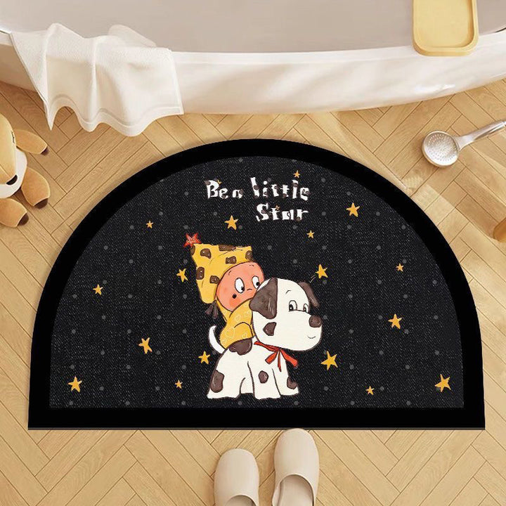 Playful Cartoon Character Bath Mat