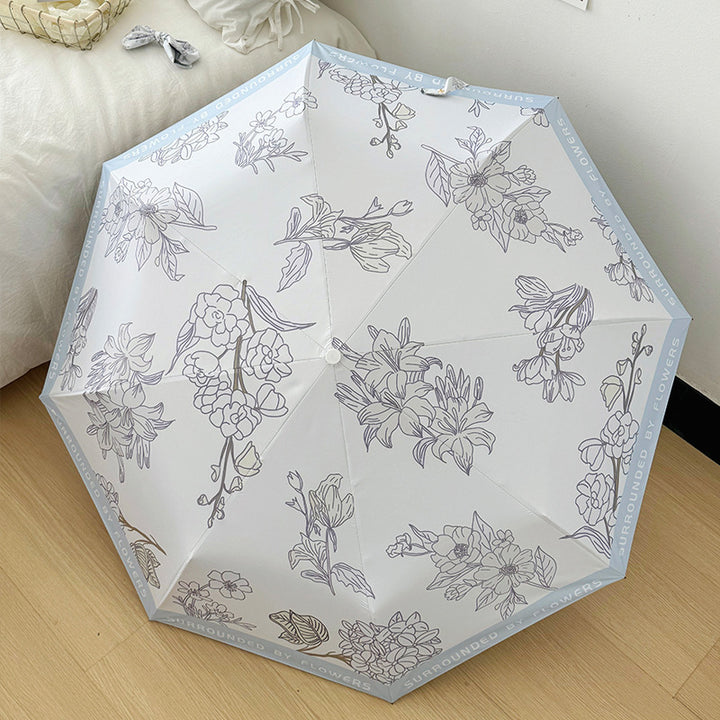Women's compact umbrella with floral design Stornfield