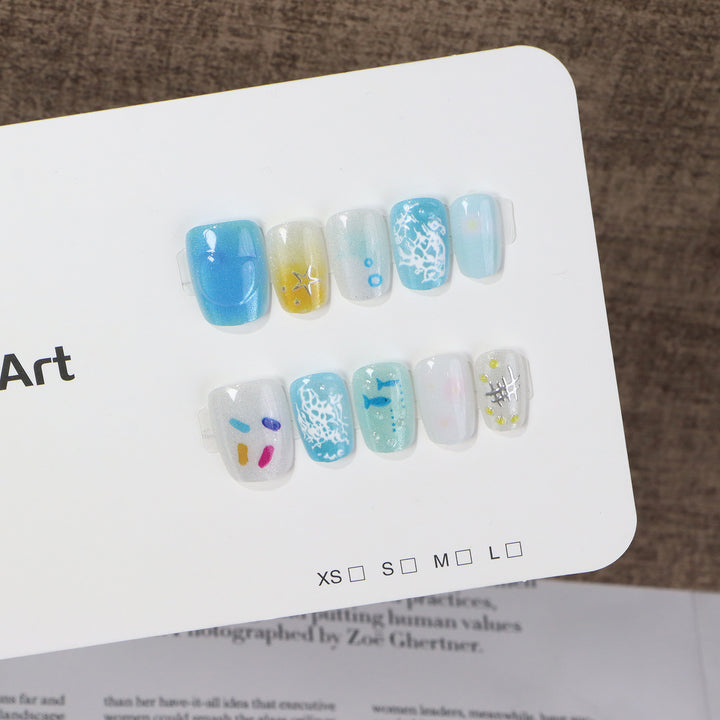 Coastal-Inspired Press-On Nail Art Kit Stornfield