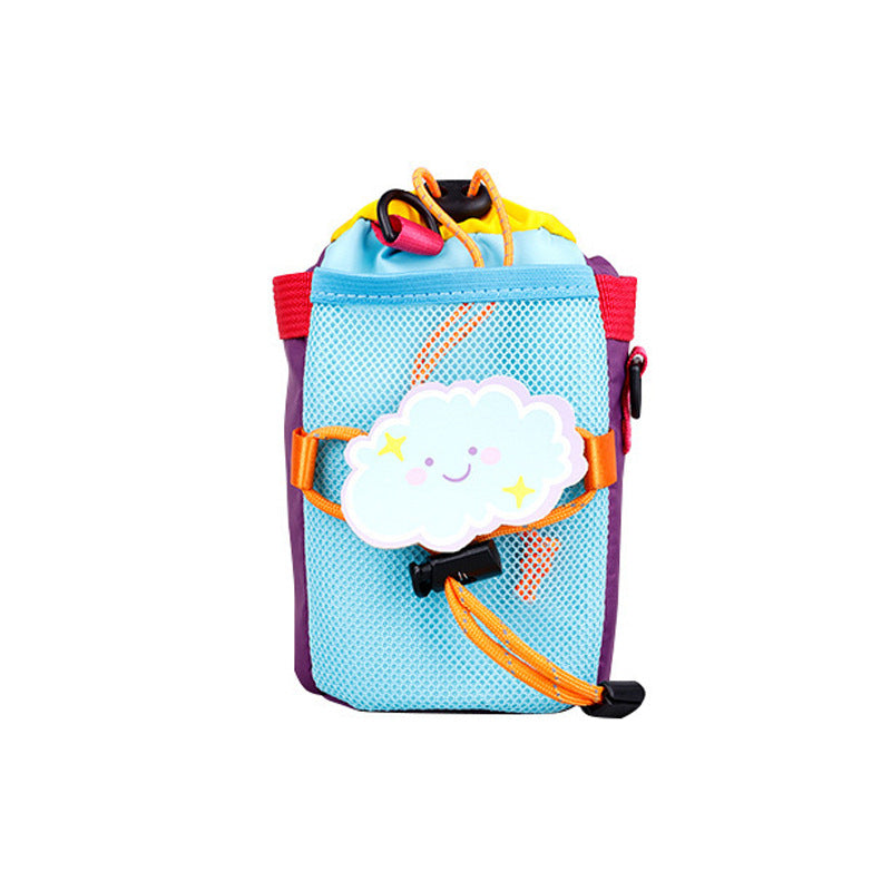 cute insulated kids water bottle carrier pouch with multiple adjustable hook-and-loop straps and mesh pocket Stornfield