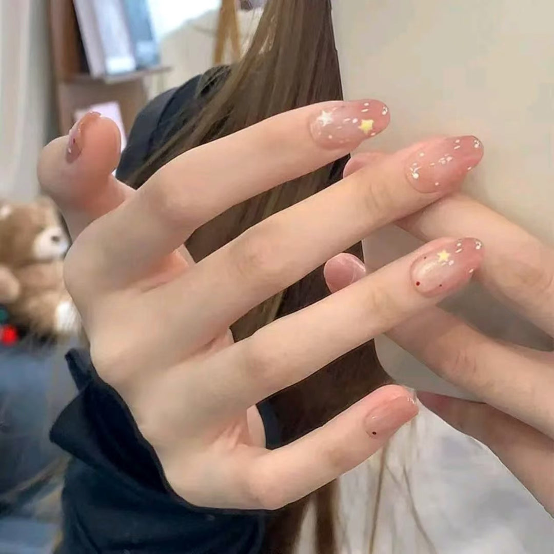 Starry Glitter Gel Nail Extensions