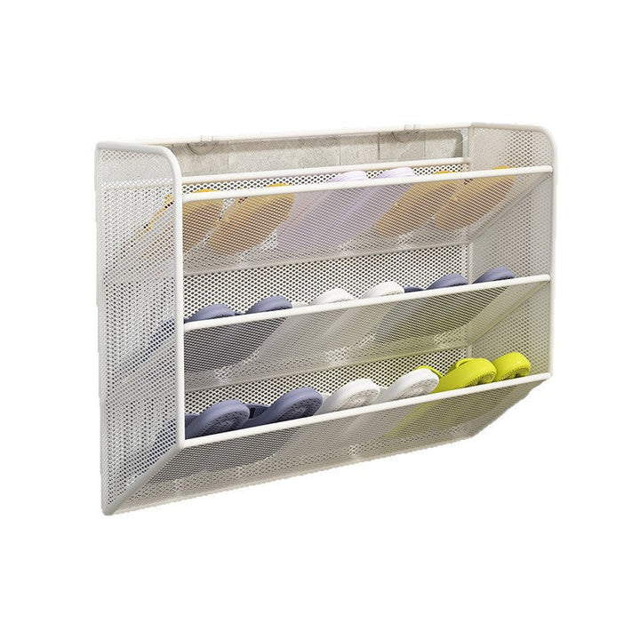 slim overdoor mesh shoe rack organizer with ventilated angled shelf Stornfield