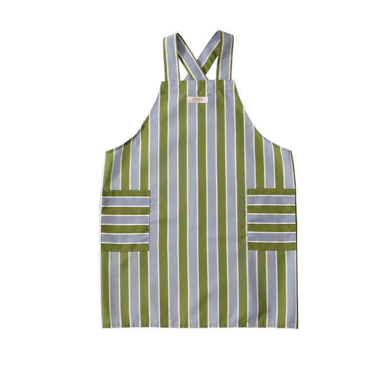 Bib apron with crossed straps and large front pockets Stornfield