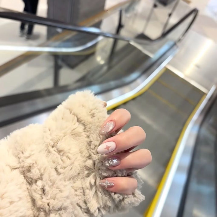 Artistic Press-On Nail Decor
