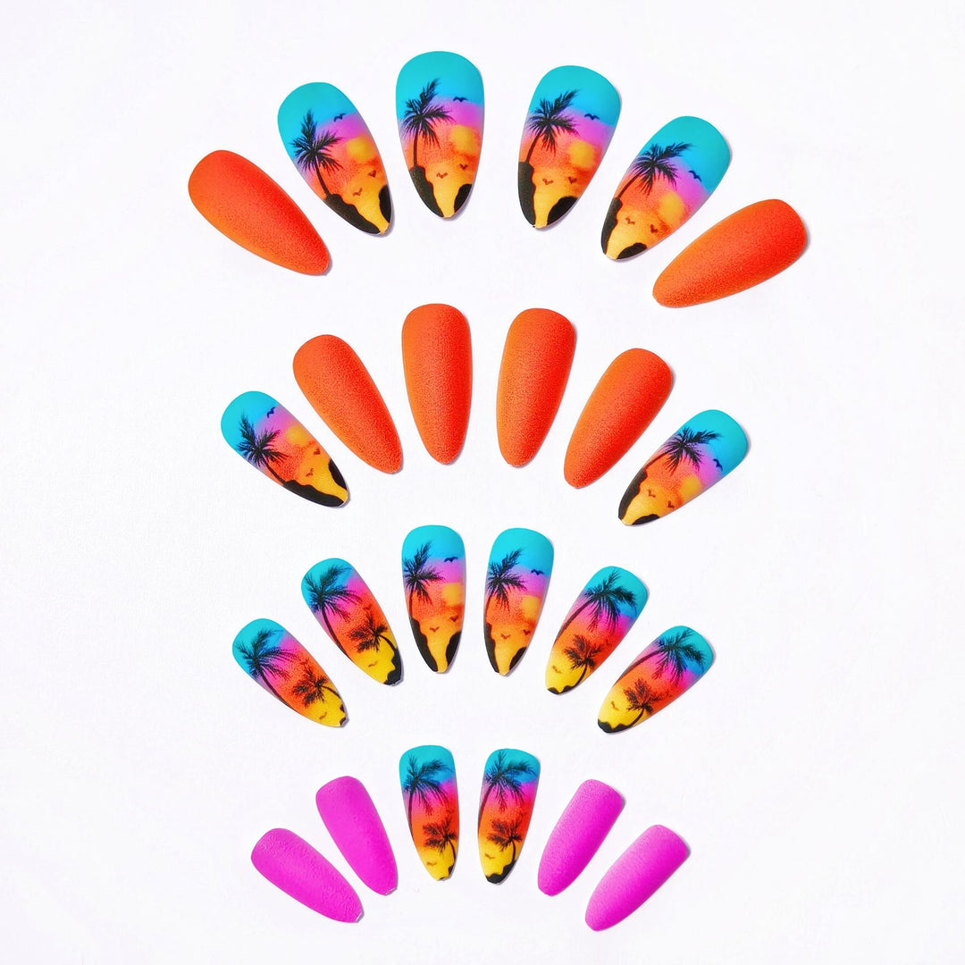 Creative Art Nails with Tropical Palm Motif Stornfield