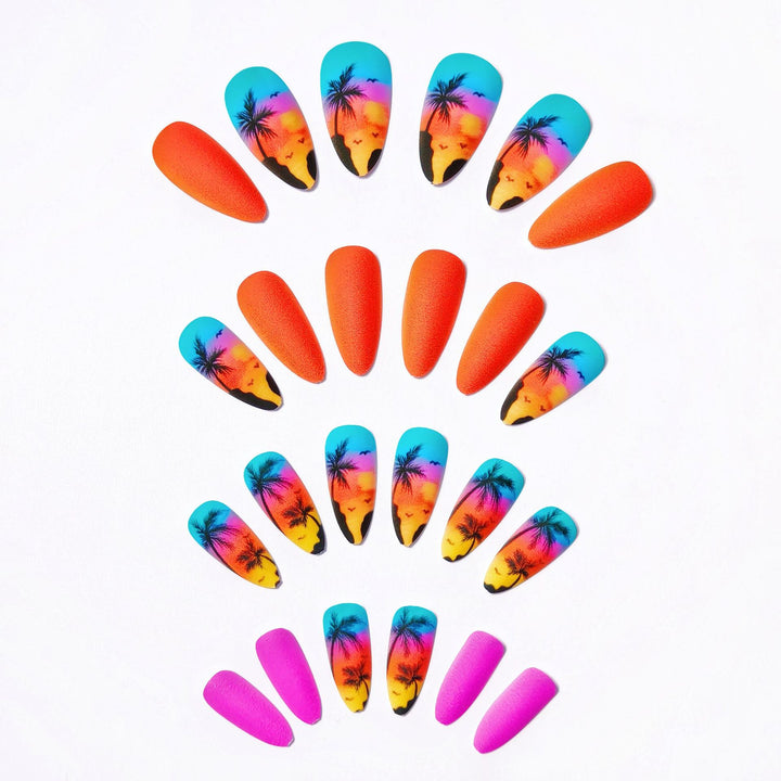 Creative Art Nails with Tropical Palm Motif Stornfield