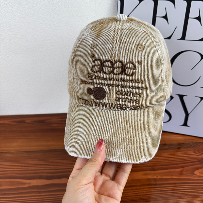 Women's Distressed Corduroy Baseball Cap Stornfield
