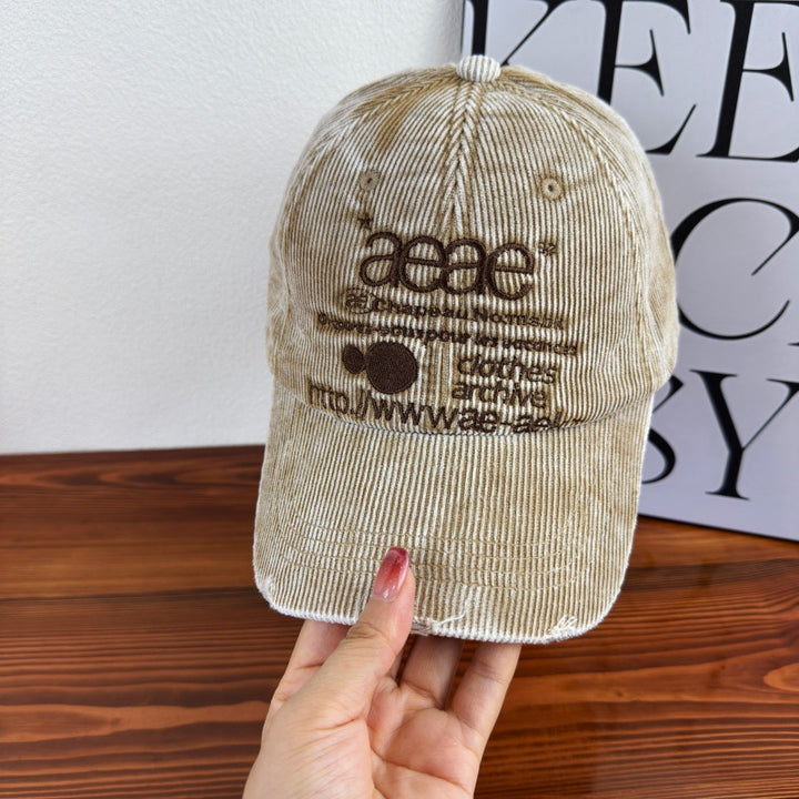 Women's Distressed Corduroy Baseball Cap Stornfield