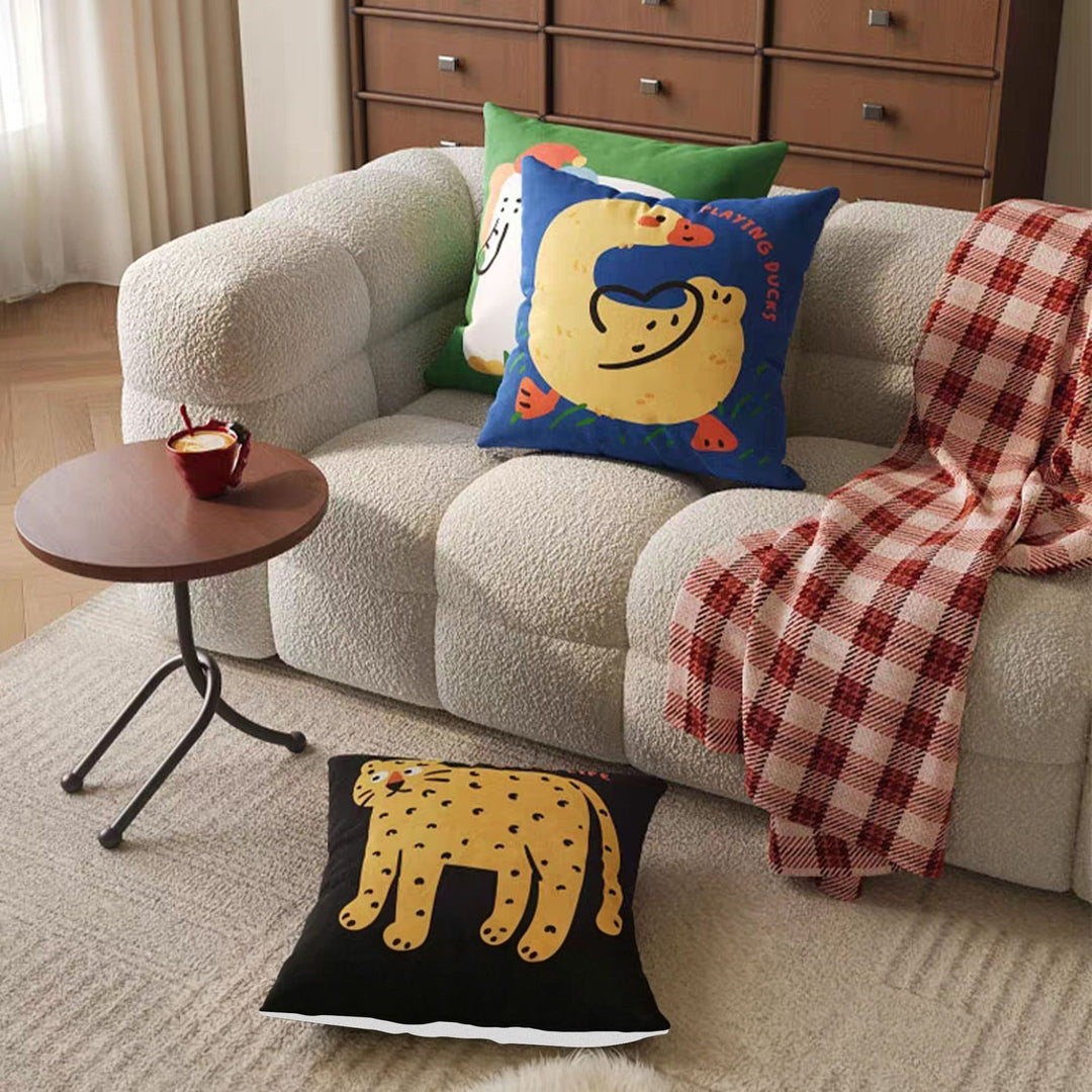 Cozy Leopard Print Decorative Throw Pillow