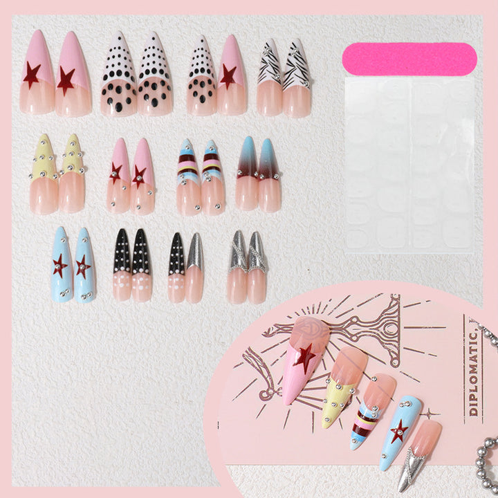 Artistic Themed Press-On Nail Set Stornfield