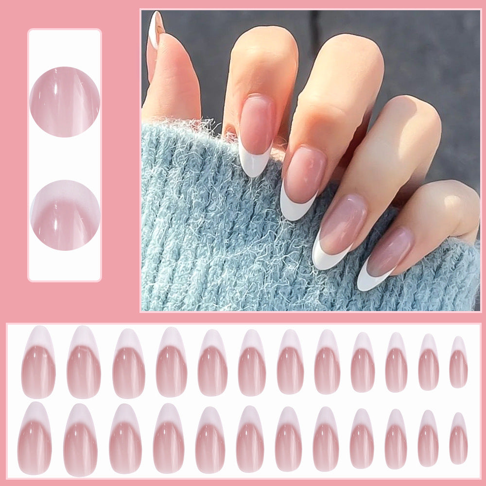 Elegant French Tip Press-On Nail Tips Stornfield