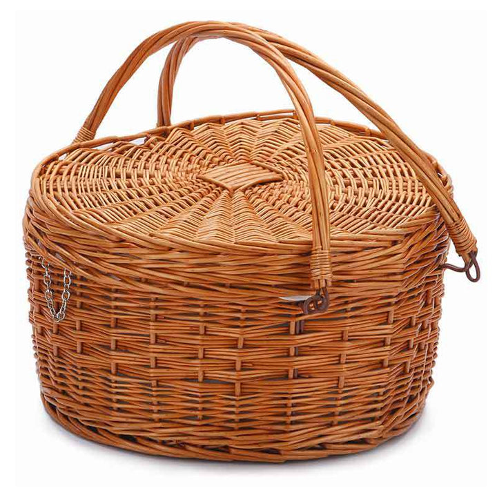 Women Handcrafted Basket with Practical Lid Stornfield
