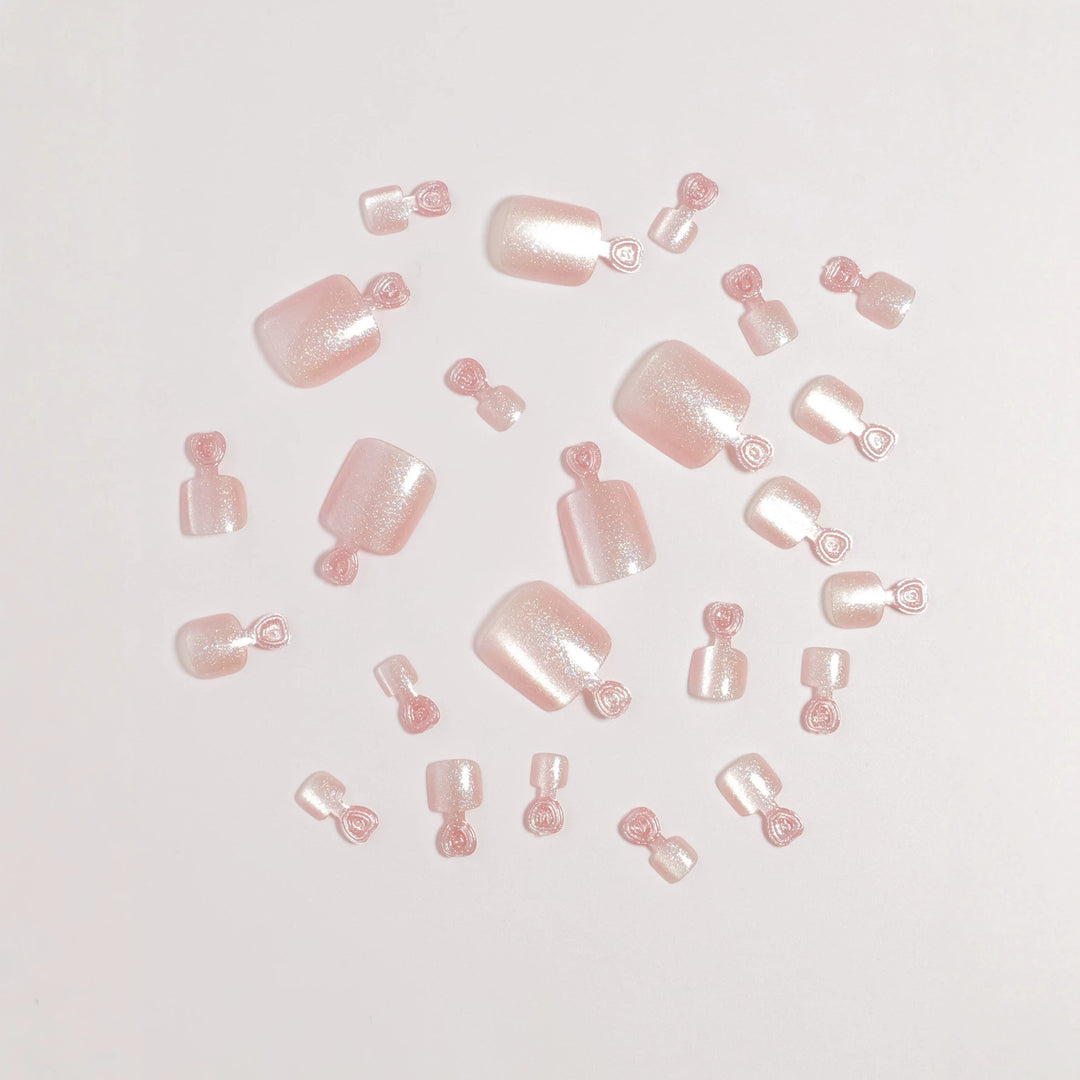 Premium Glittering Faux Gel Press-On Toes Stornfield