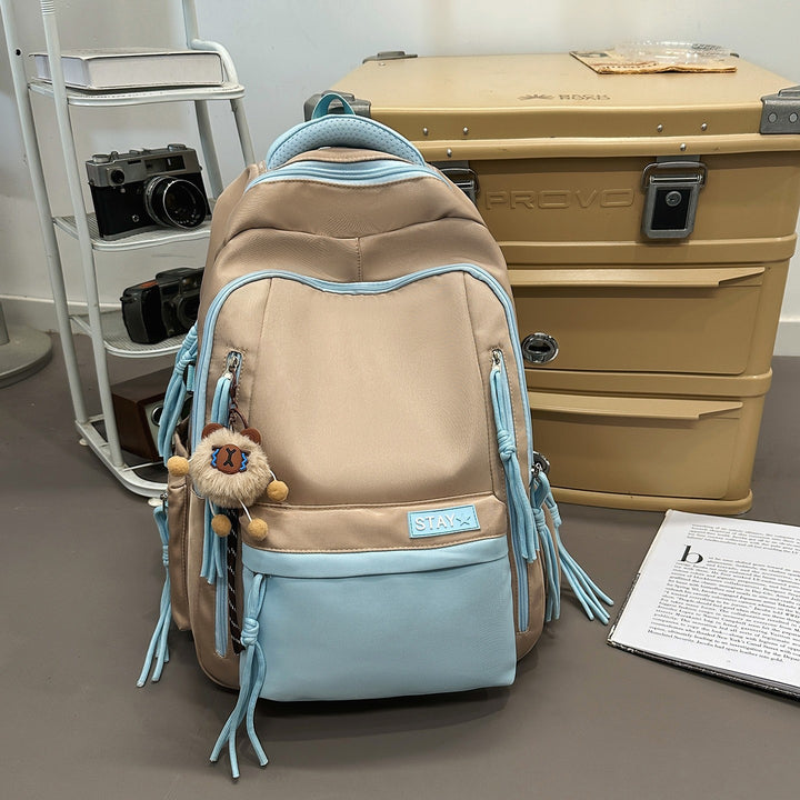 Backpack with Cute Animal Pendant and Practical Compartments Stornfield