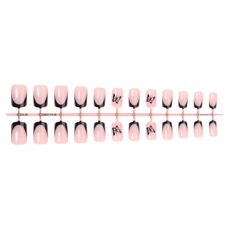 Artificial nail set with elegant butterfly designs Stornfield