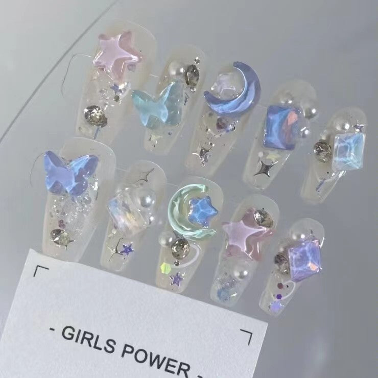 Artistic 3D Butterfly Press-On Nail Set Stornfield
