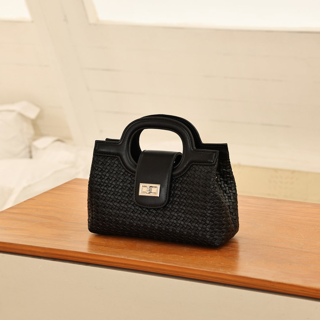 Woven Structured Handbag