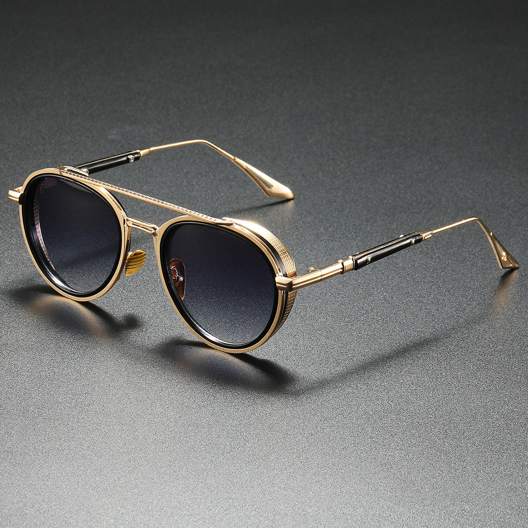 Women's Designer Sunglasses with Luxurious Metal Frame and Retro Accents Stornfield
