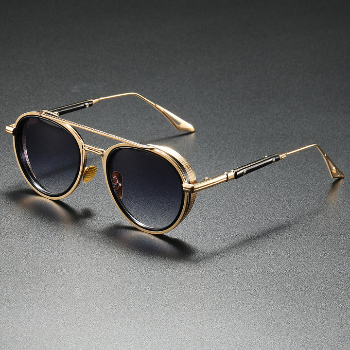 Women's Designer Sunglasses with Luxurious Metal Frame and Retro Accents Stornfield