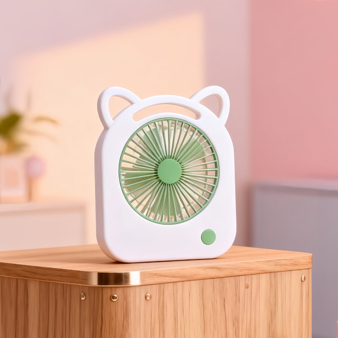 Ladies handheld fan with cute cat design Stornfield