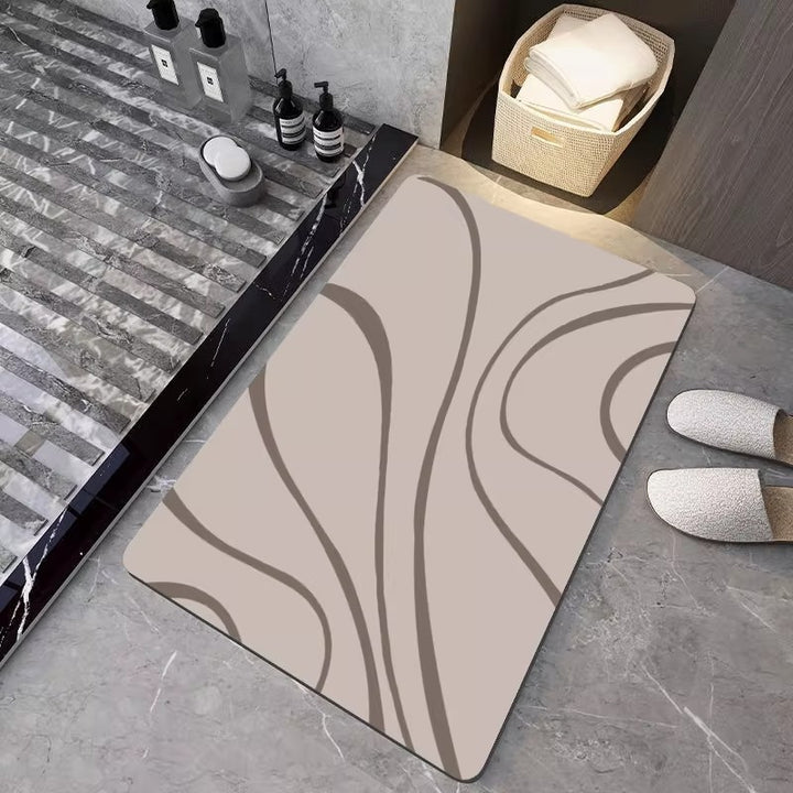 Abstract Patterned Bathroom Mat