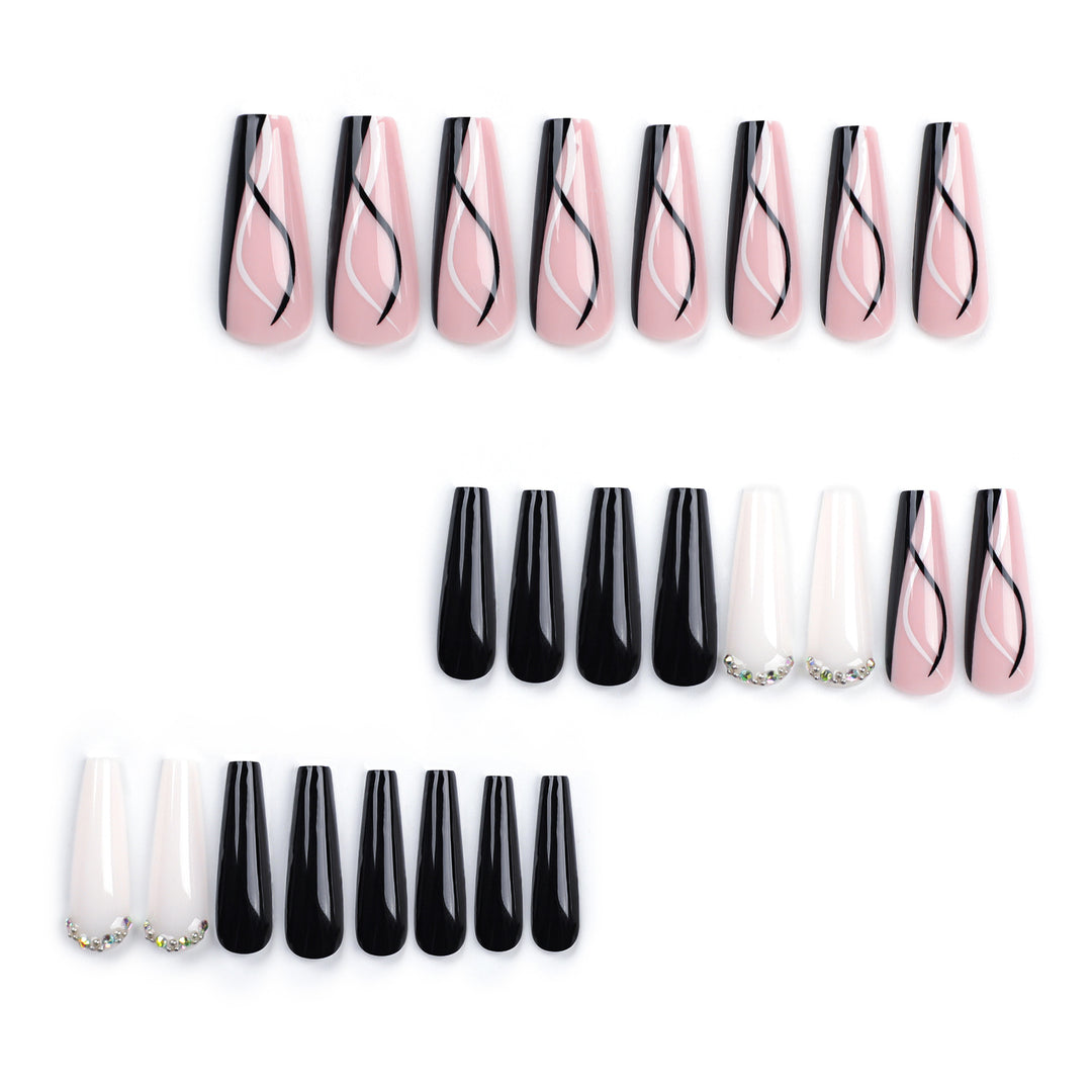 Artful acrylic nails with elegant design Stornfield