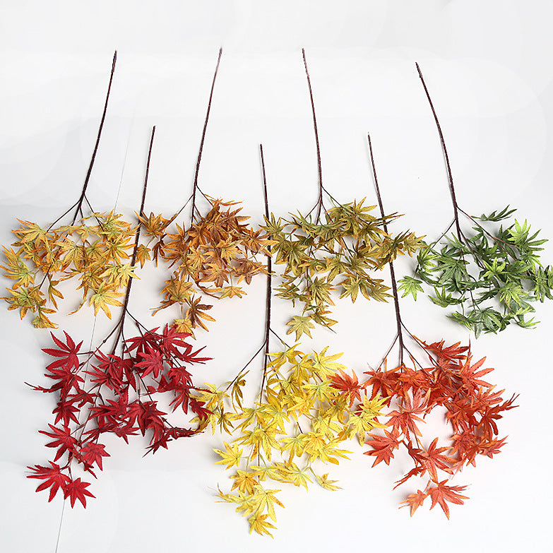 Decorative Faux Maple Leaf Stem for Home Decor