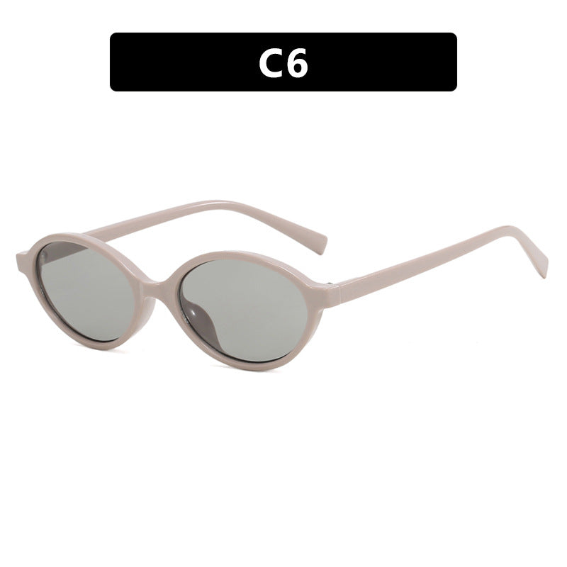 Women's fashionable oval sunglasses with curved frame and UV protection Stornfield