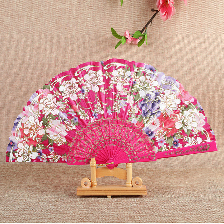 Ladies Elegant Hand Fan with Intricate Floral Patterns Stornfield