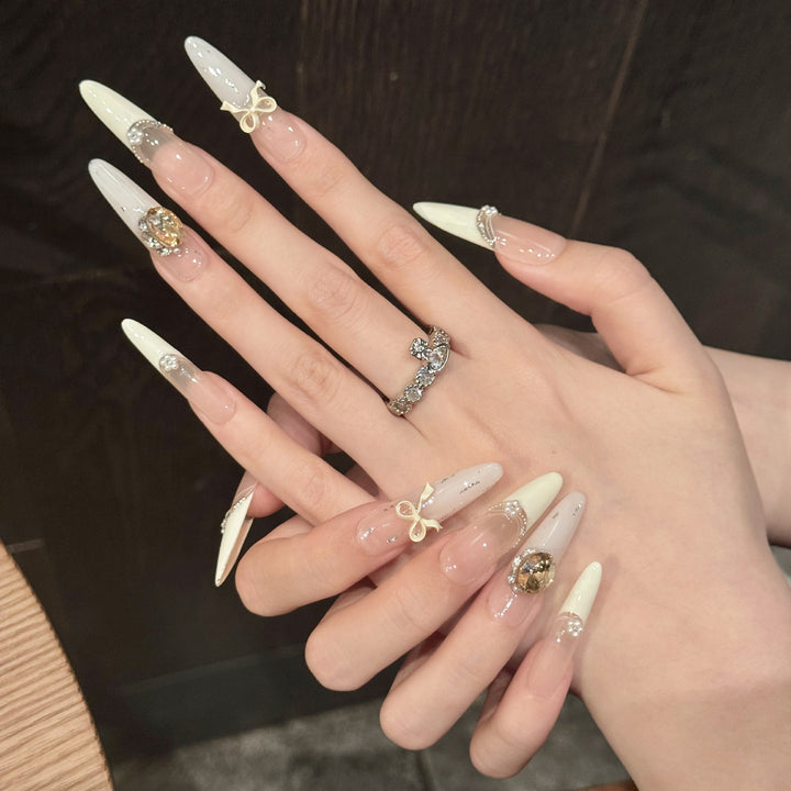 Decorative Rhinestone Press-On Nail Set Stornfield