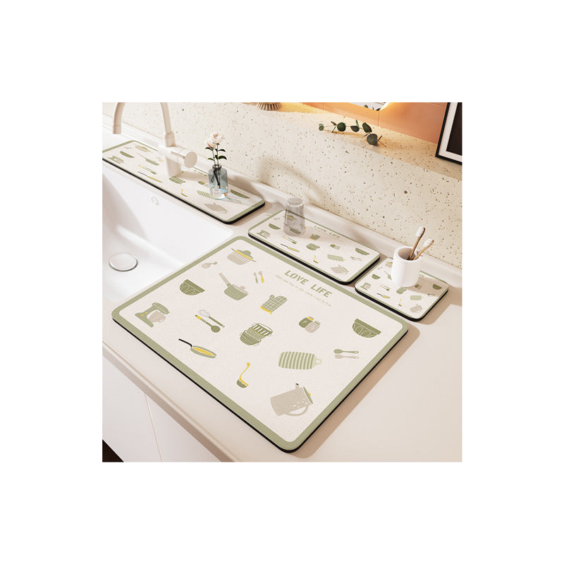 Decorative Kitchen Drying Mat Set