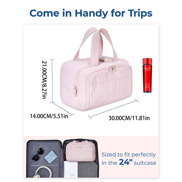 Cosmetic organizer bag with insulated lining Stornfield