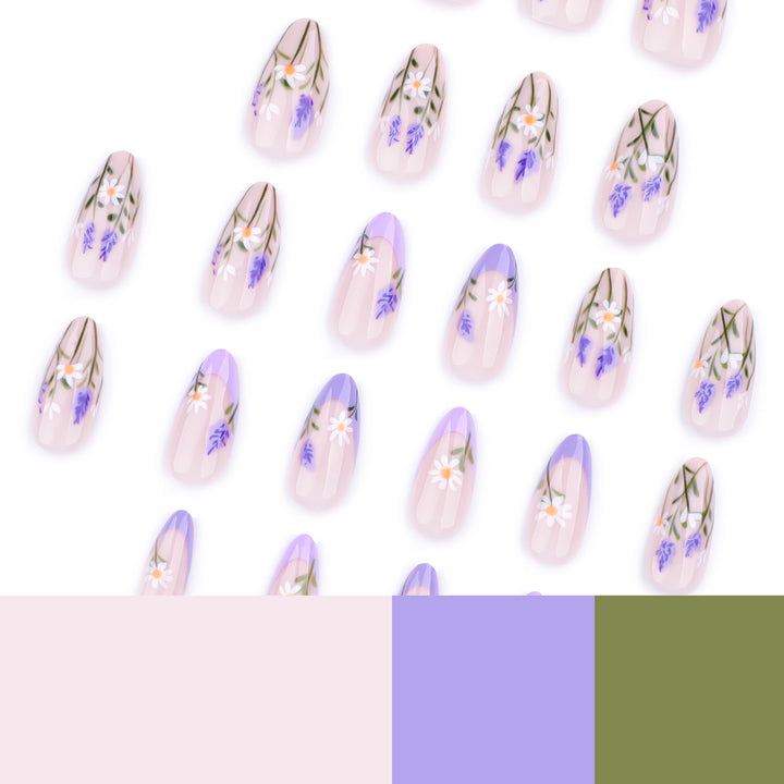 Artful Nail Art with Delicate Floral Decorations Stornfield