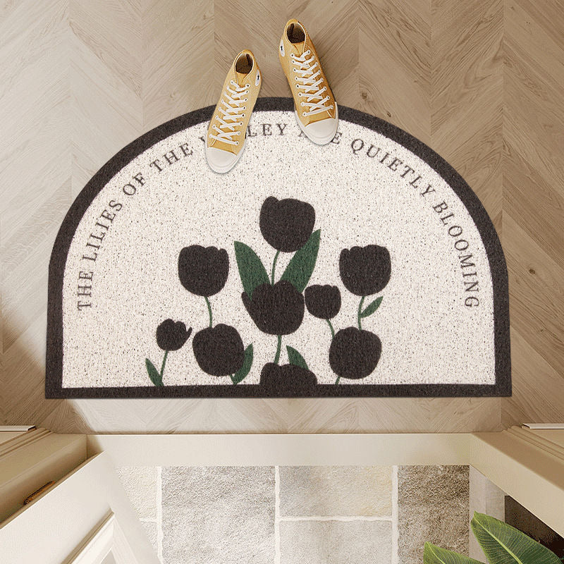 Floral Print Welcome Mat