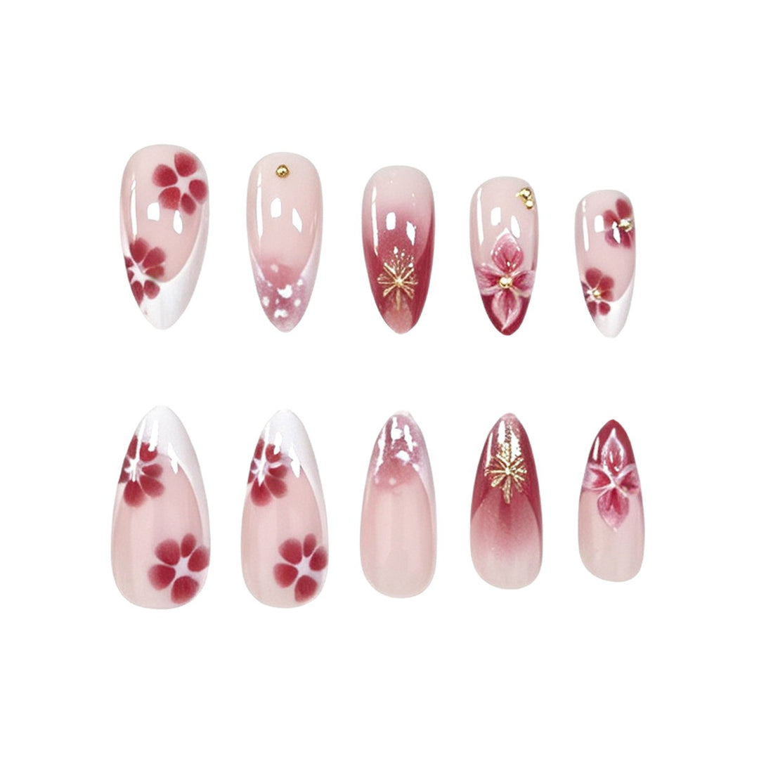Artistic Floral Acrylic Nail Extensions Stornfield 1789915666