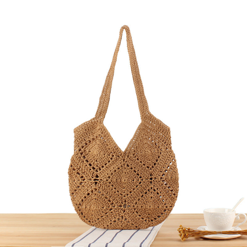 Handmade crochet tote bag with modern pattern Stornfield