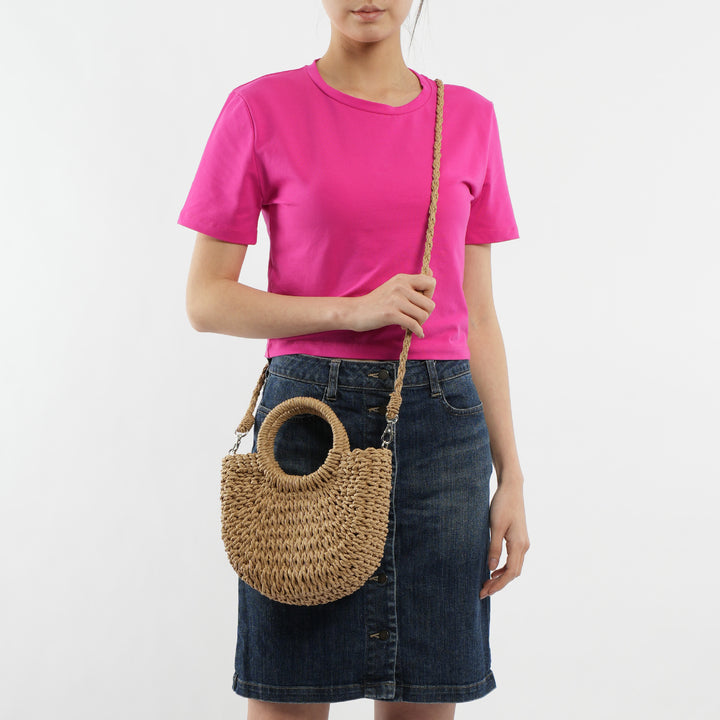 Handmade Basthandbag with Round Handles Stornfield