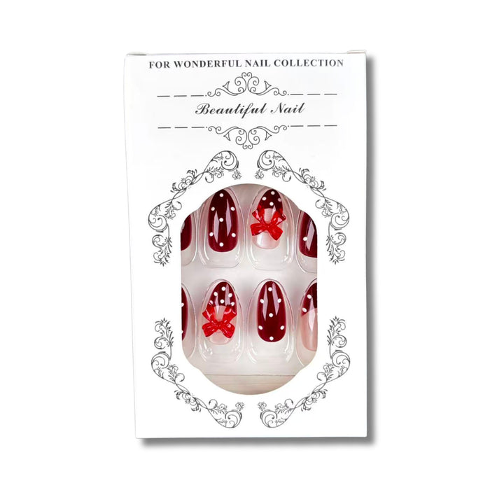 Bow-Embellished Press-On Nail Set