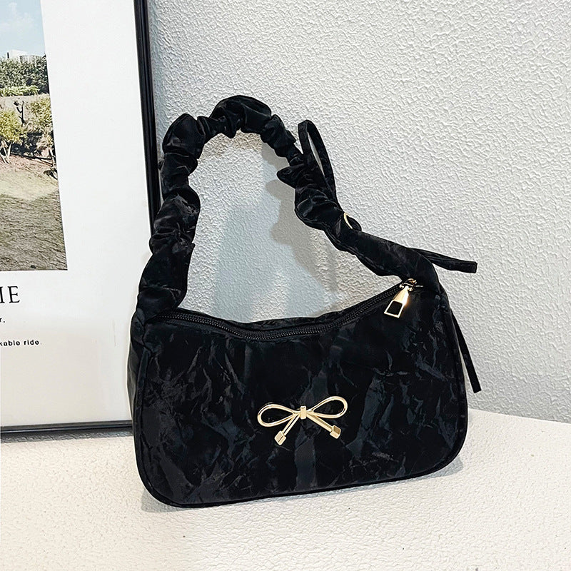 Elegant Bow-Embellished Shoulder Bag