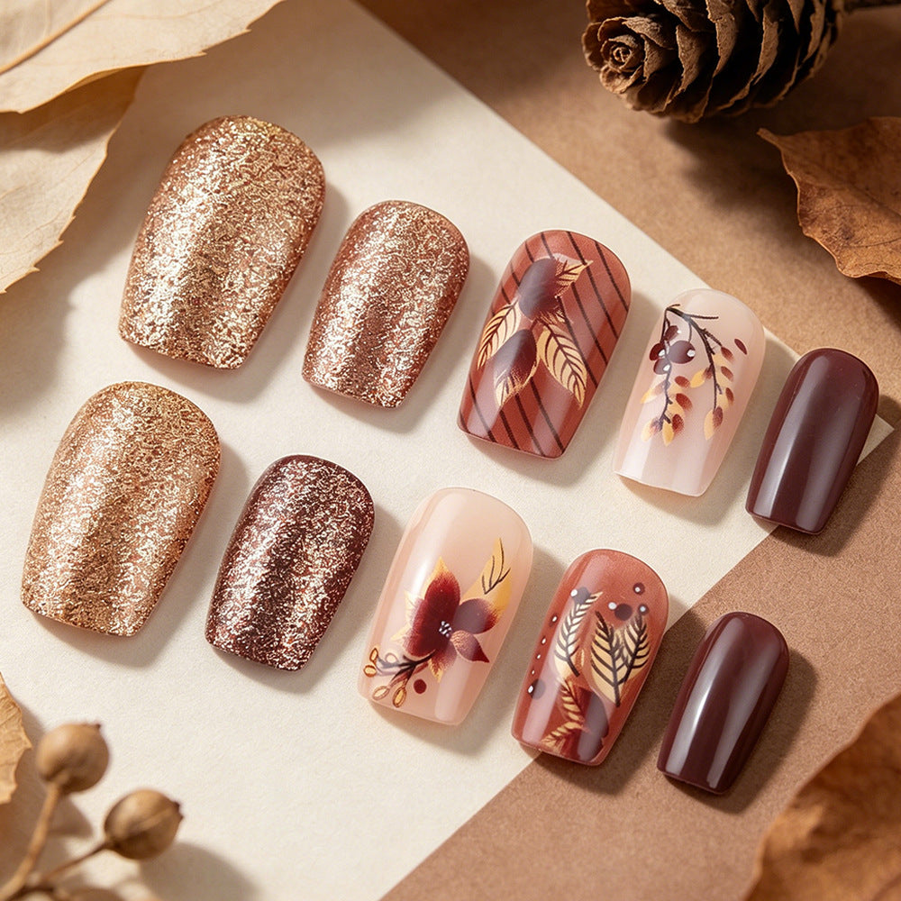 Elegant Artistic Press-On Nail Set Stornfield