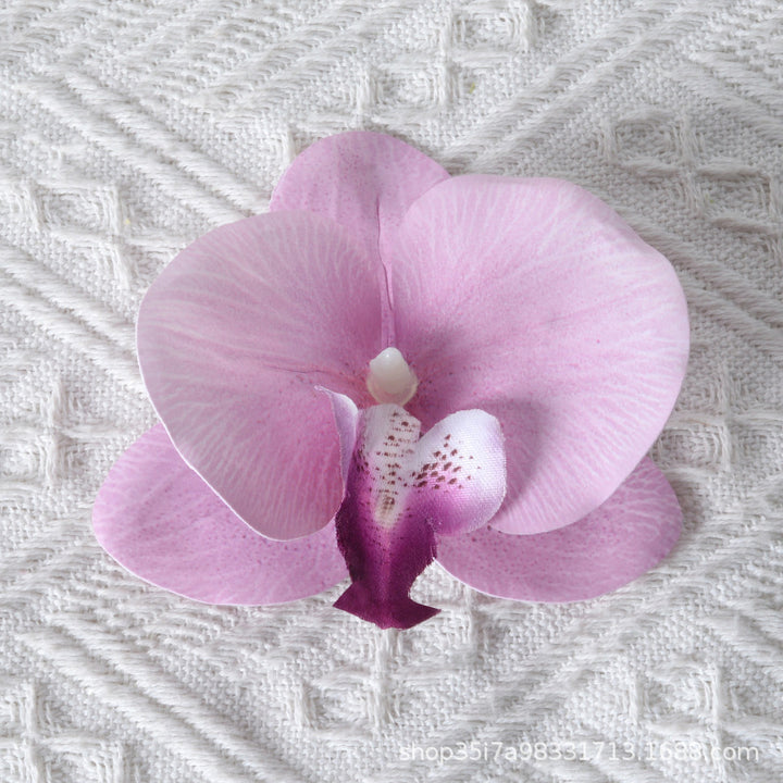 Elegant Silk Orchid Hair Accessory