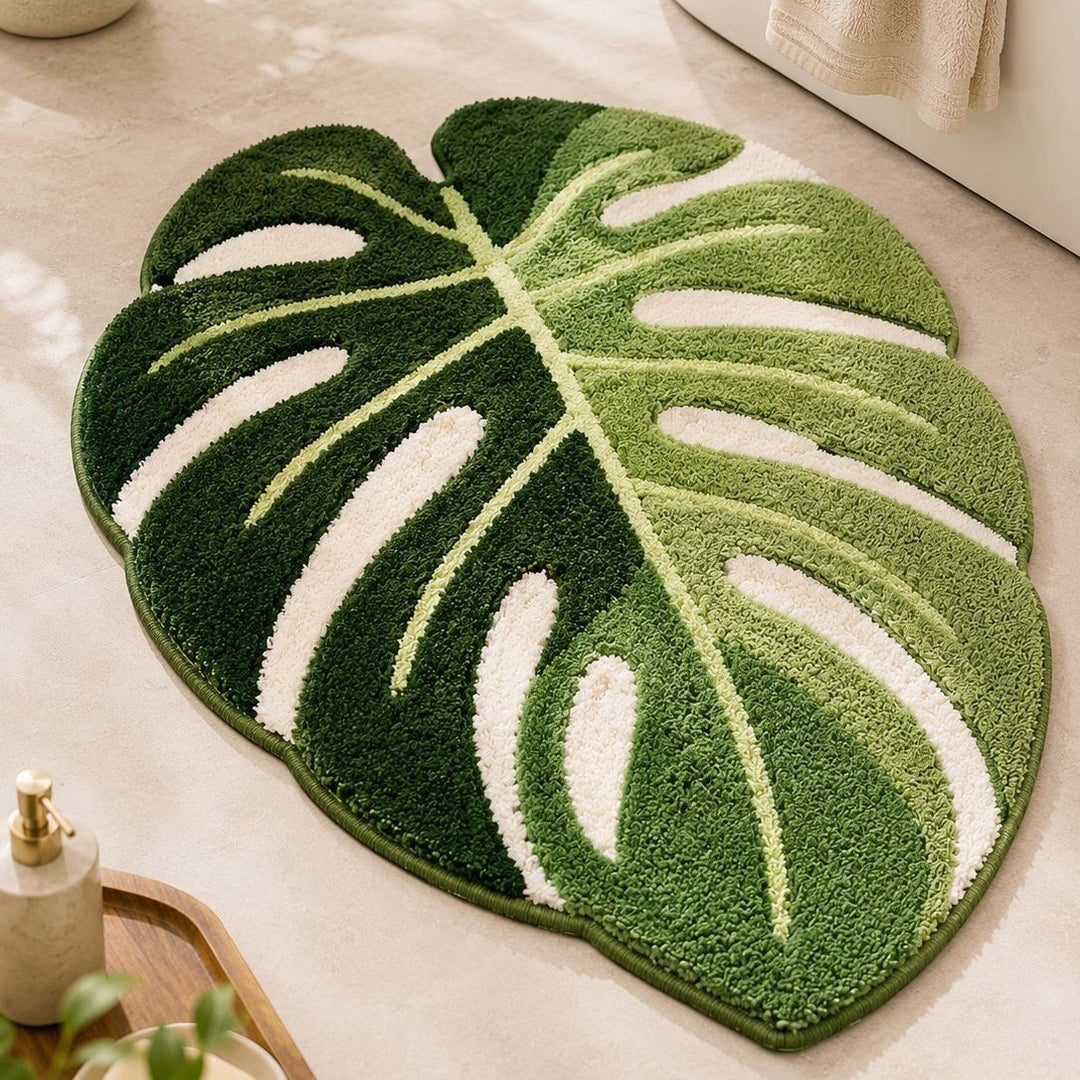 Leaf-Shaped Bathroom Mat